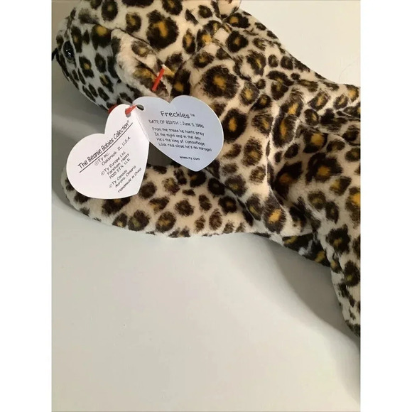 Ty Beanie Babies Freckles the Spotted Leopard Plush Toy -RARE - Picture 10 of 15
